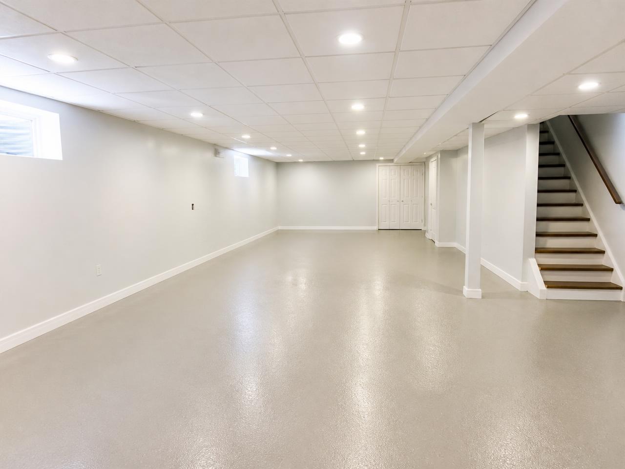 Clean sanitized basement after professional sewage cleanup in Greenwood Indiana